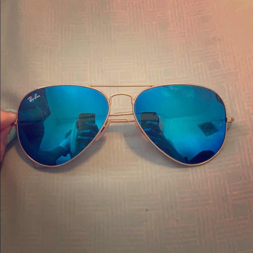 Ray Bans Blue Lens Aviators